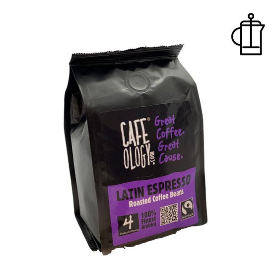 Cafeology Fairtrade Latin Espresso Coffee Beans 227g