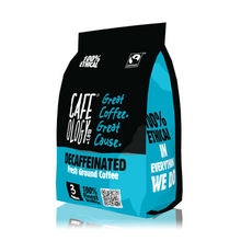 Cafeology Decaffeinated Fresh Ground Coffee 227g bag. Fairtrade medium roast