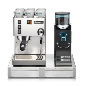 New Rancilio Silvia E 2018 Model Traditional Coffee Machine Package (Inc Grinder, Knock Out Drawer & Coffee)