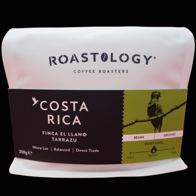 Roastology Costa Rican El Llano Micro Lot Gourmet Coffee 250g